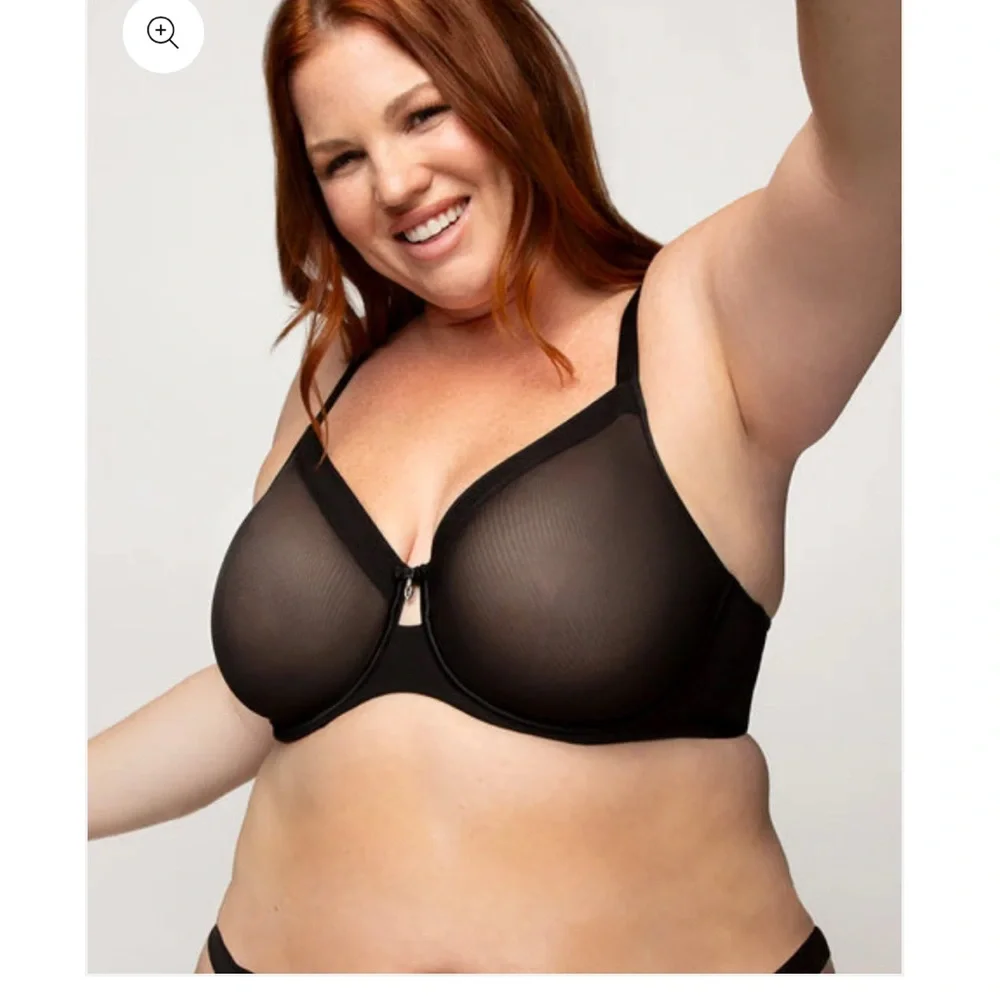 Curvy Couture Black Sheer mesh Bra
Size 36H - Picture 2 of 6